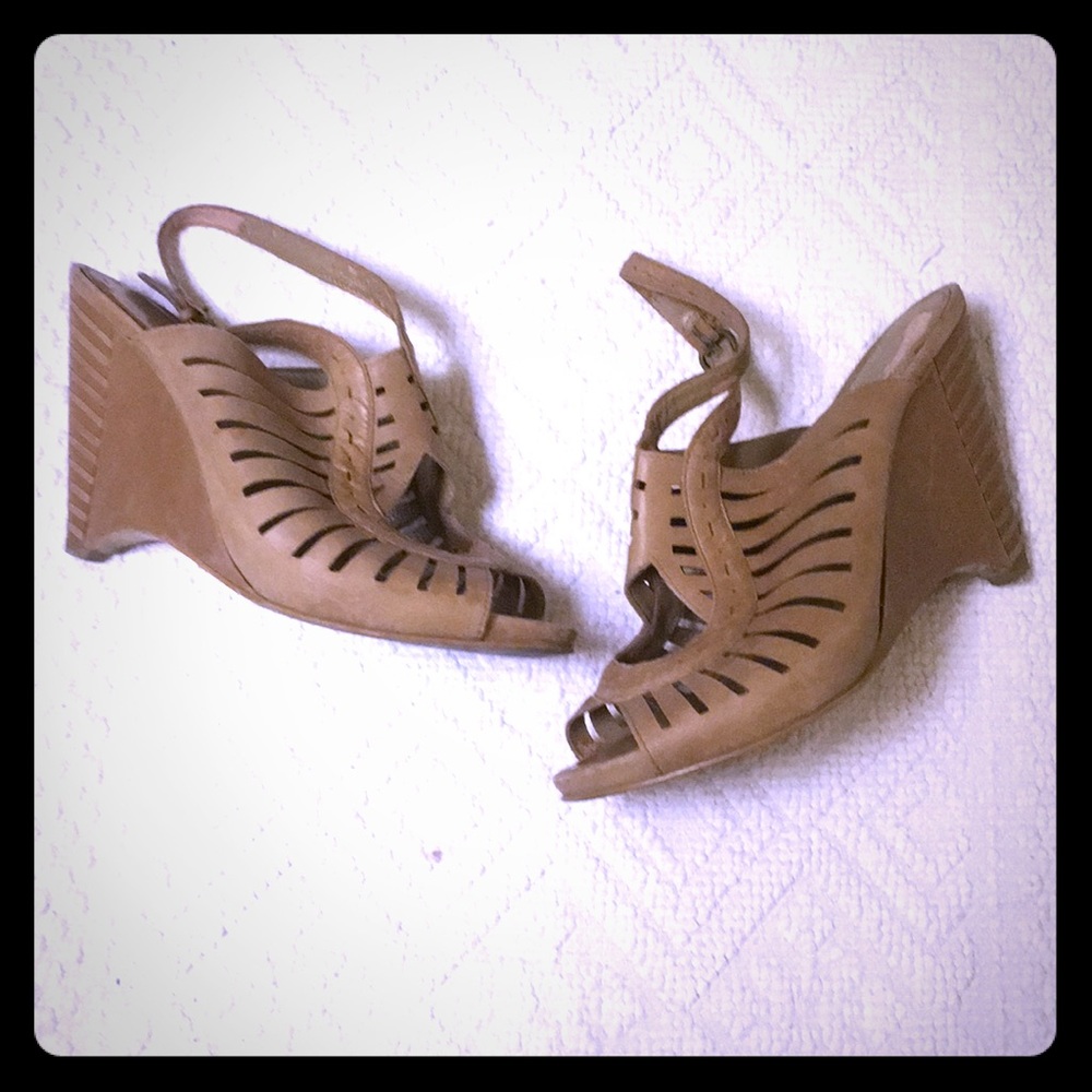 Anthropologie B Makowsky leather wedges, Add On!